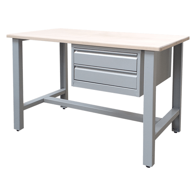 Banc de lucru atelier cu caseta si 2 sertare 1200x600x850