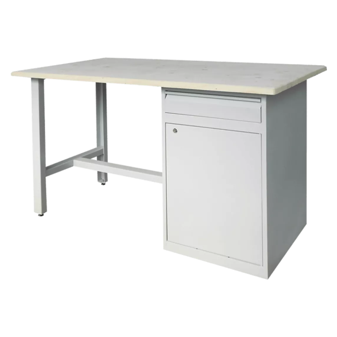 Banc de lucru atelier cu dulap o usa si sertar 1200x600x850