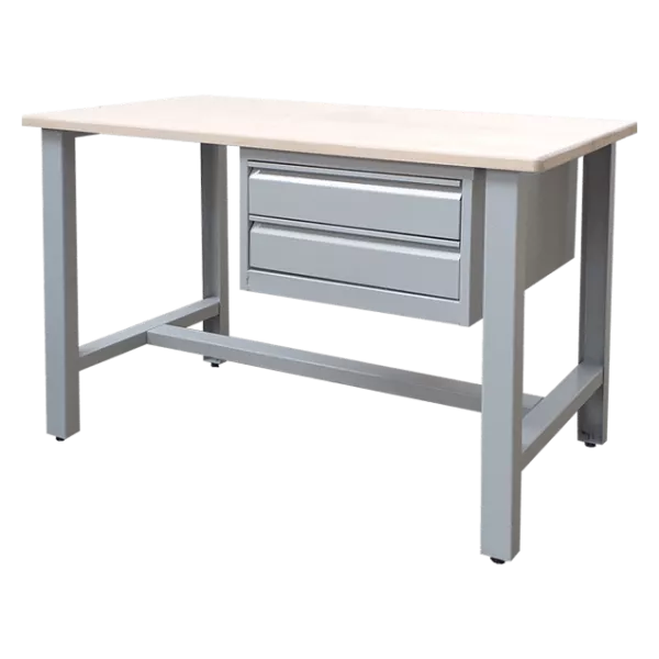 Banc de lucru atelier cu caseta si 2 sertare 1200x600x850