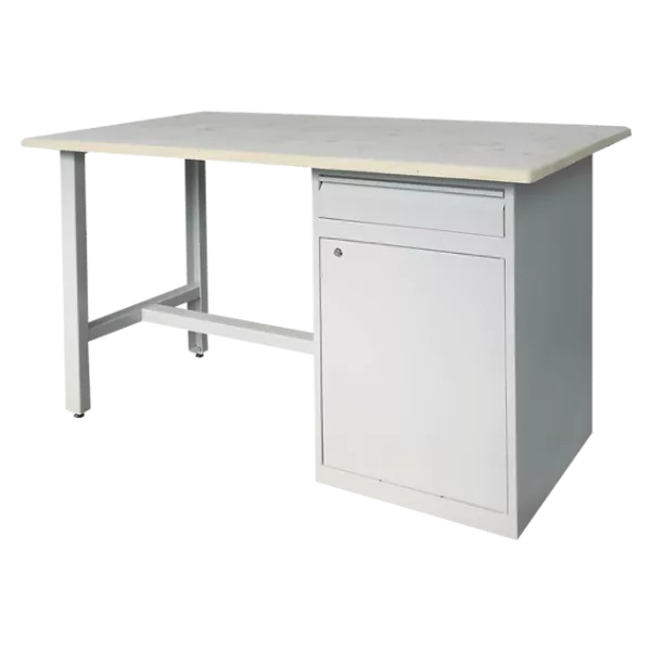 Banc de lucru atelier cu dulap o usa si sertar 1200x600x850